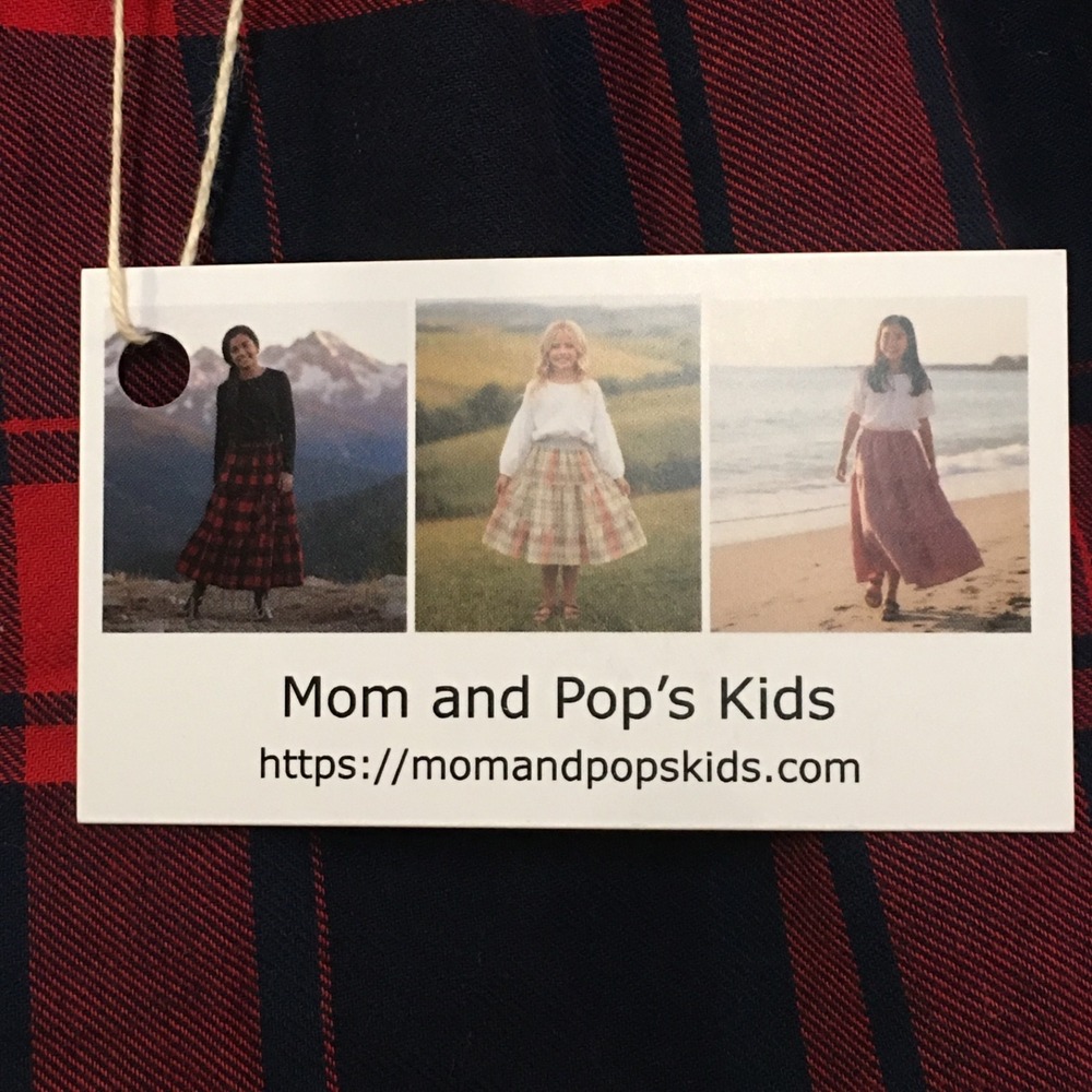 Skirt Flannel Girls 4 Midi Plaid Multicolored Ruffle Tiered Mom and Pop's Kids - Picture 3 of 9